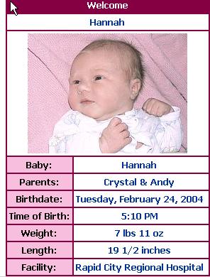 Baby Hannah